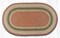 Earth Rugs C-24 Olive / Burgundy / Gray Oval Braided Rug 27" x 45"